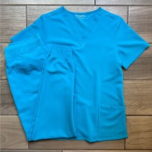 Mandala Scrub Set - Azure